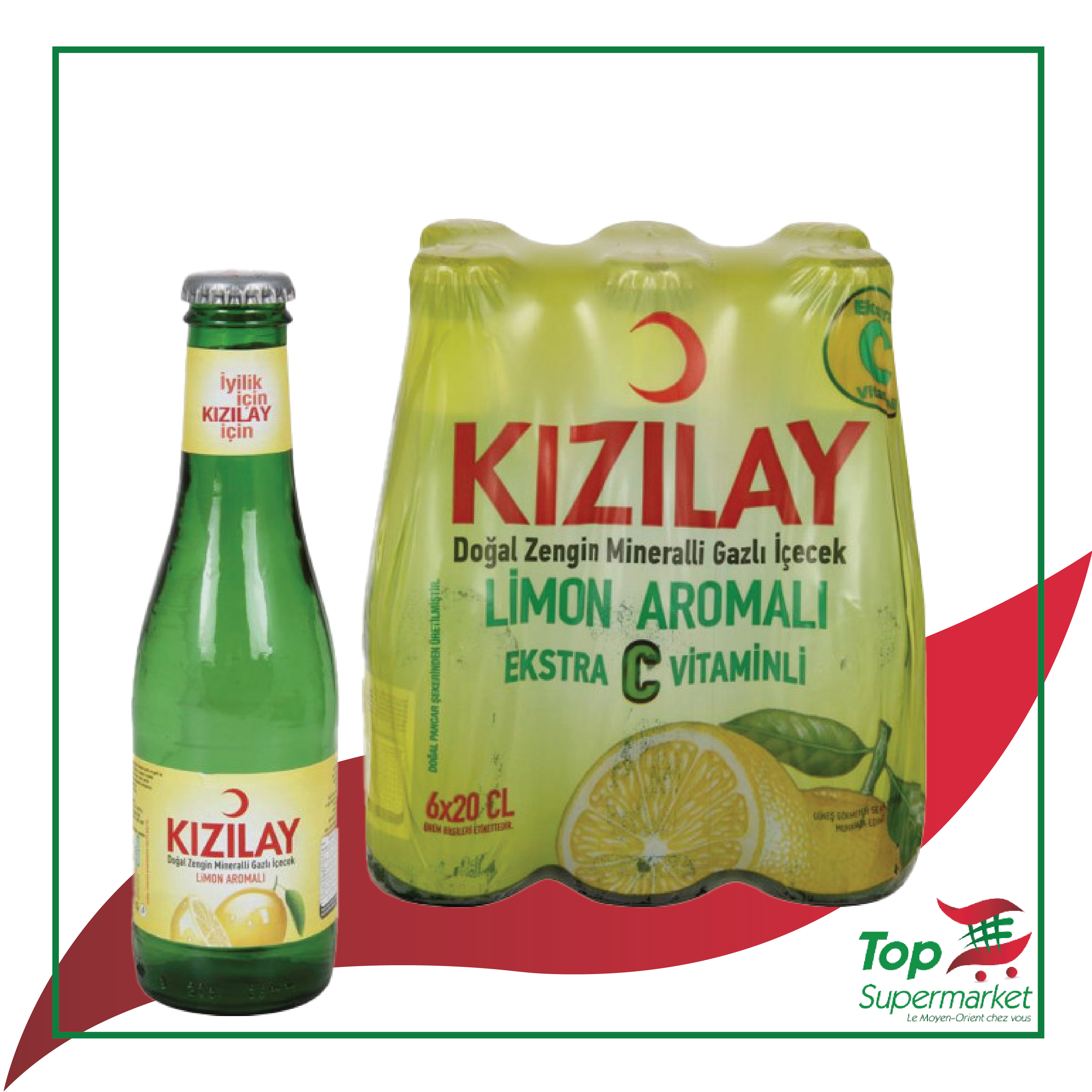 Kizilay lemon extra vitamin C 6x20cl